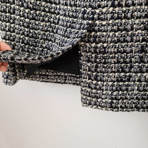 J. Crew No.2 Wool Blend Tweed Midnight Pencil Skirt Size 2 - Picture 8 of 13